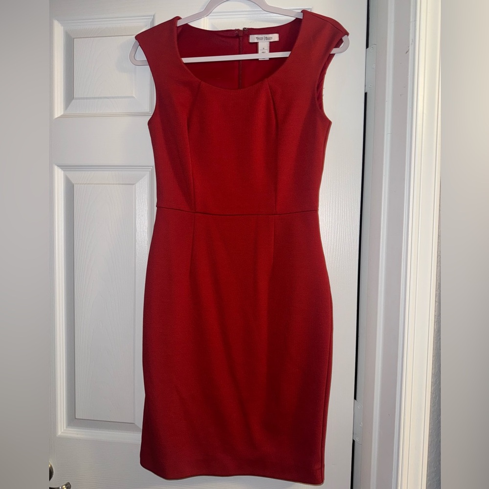 White House Black Market Red Midi Dress